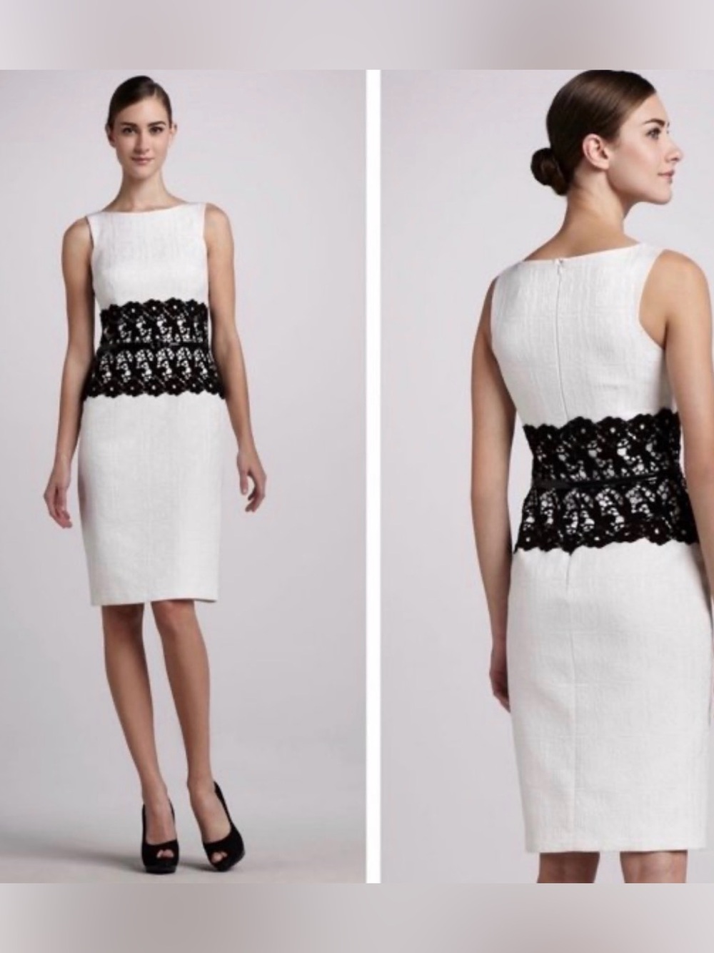 Vintage David Meister Sleeveless Sheath Dress Size 8